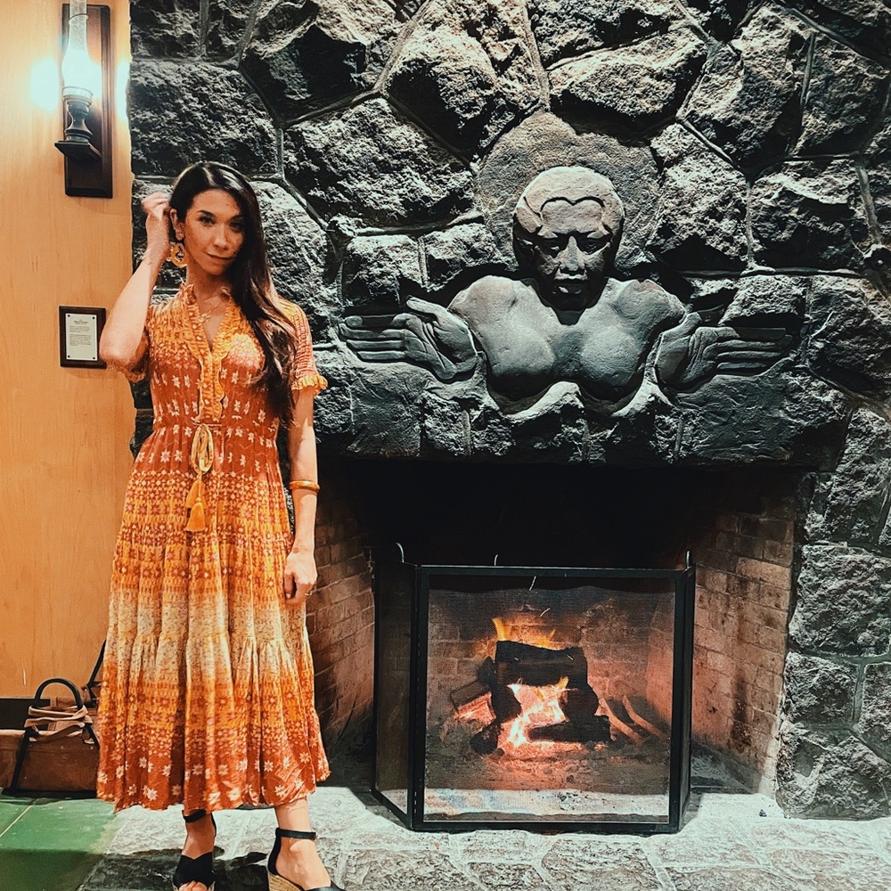 Free People Orange Maxi Dress